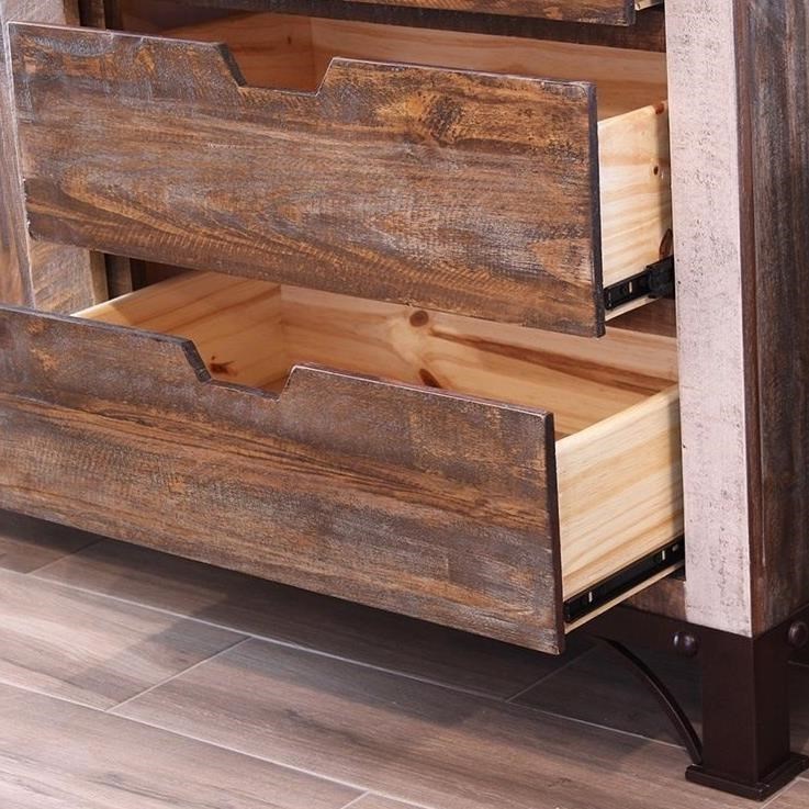 International Furniture Direct 900 Antique 1440289 Rustic Gentleman's